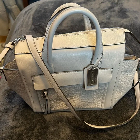 Coach gray leather handbag - Picture 3 of 12